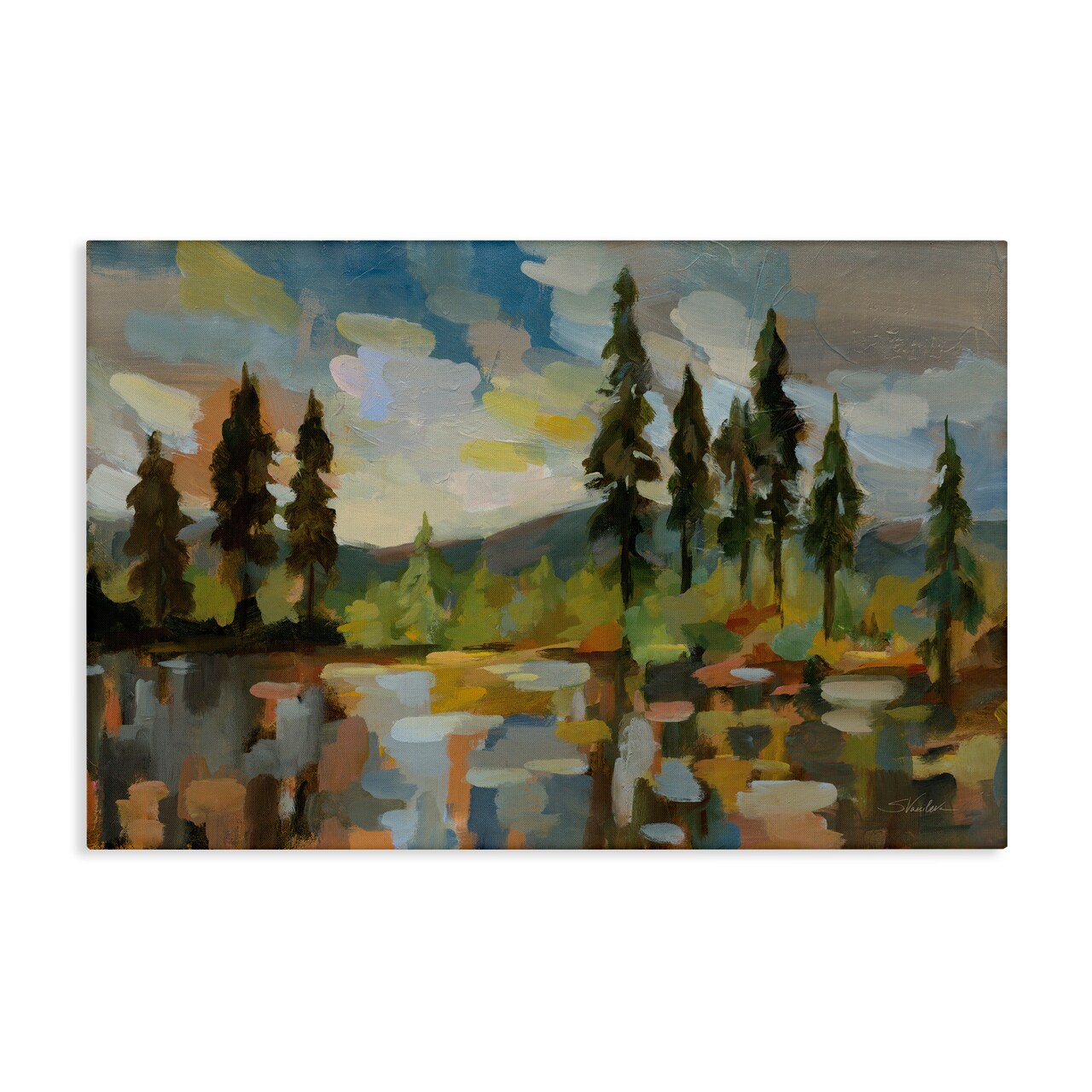 Stupell Industries High Mountain Lake Canvas Wall Art Design by Silvia Vassileva